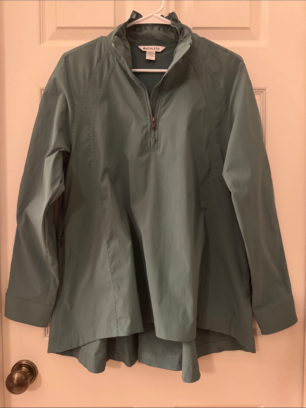 Athleta Womens Sage Green Half-Zip Pullover